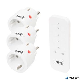   Dugalj szett, 3 aljzat, távirányítóval, 2300 W, HOME, fehér