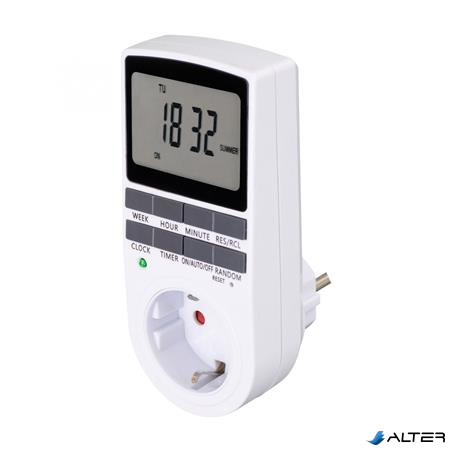 Időzítő óra, heti kapcsolóval, digitális, HOME