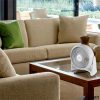 Asztali ventilátor, falra szerelhető, 23 cm, HOME, fehér