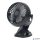 Hordozható mini ventilátor, csíptetővel, akkumulátoros, 10 cm, HOME, fekete
