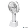 Kézi ventilátor, tölthető, 9 cm, 4 W, HOME, fehér