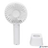 Kézi ventilátor, tölthető, 9 cm, 4 W, HOME, fehér