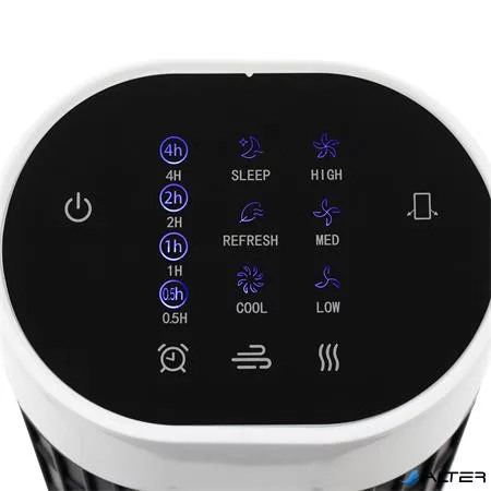 Oszlopventilátor, távirányítóval, 79 cm, 45 W, HOME, fekete
