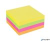Öntapadó jegyzettömb, 75x75 mm, 400 lap, VICTORIA OFFICE, neon