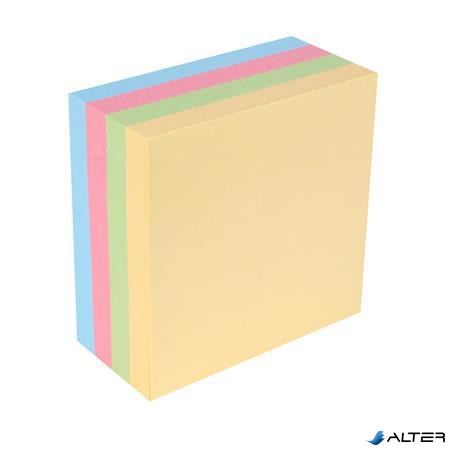 Öntapadó jegyzettömb, 75x75 mm, 400 lap, VICTORIA OFFICE, pasztell