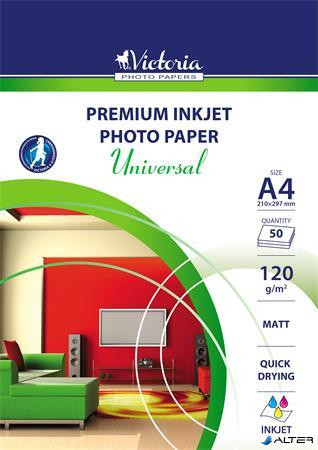 Fotópapír, tintasugaras, A4, 120 g, matt, VICTORIA PAPER 'Universal'
