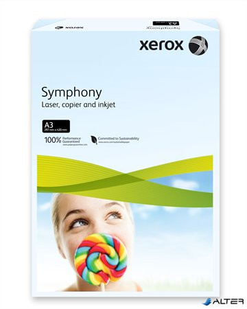 Másolópapír, színes, A3, 80 g, XEROX 'Symphony', világoskék (pasztell)