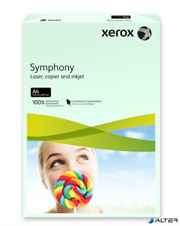 Másolópapír, színes, A4, 160 g, XEROX 'Symphony', világoszöld (pasztell)