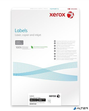 Etikett, univerzális, 38,1x21,2 mm, kerekített sarkú, XEROX, 6500 etikett/csomag