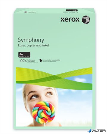 Másolópapír, színes, A4, 80 g, XEROX "Symphony", zöld (közép)
