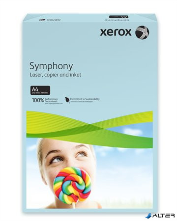Másolópapír, színes, A4, 80 g, XEROX "Symphony", kék (közép)