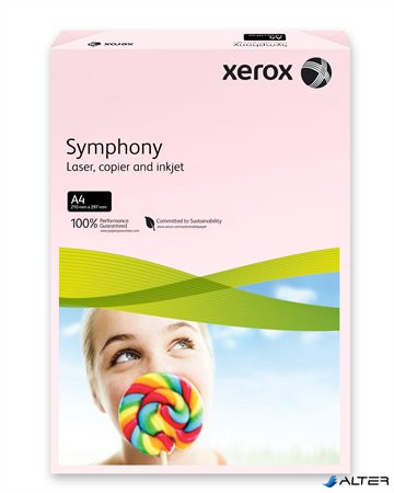 Másolópapír, színes, A4, 80 g, XEROX "Symphony", rózsaszín (pasztell)