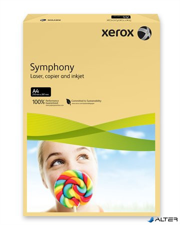 Másolópapír, színes, A4, 80 g, XEROX "Symphony", vajszín (közép)