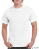 Póló, férfi, környakú, 100% pamut, XL méret "Gildan", fehér