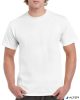 Póló, férfi, környakú, 100% pamut, XXXL méret "Gildan", fehér
