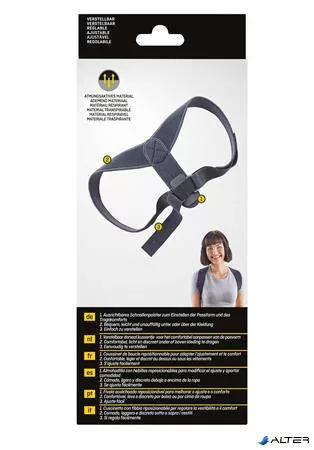 Tartásjavító hátpánt, méretre állítható, 3M 'Futuro', fekete