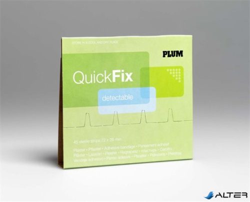 Sebtapasz utántöltő 'Quick Fix', 45 darabos, kék, fémszálas, PLUM