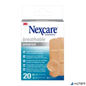   Sebtapasz, vízálló, általános, vegyes méret, 20 db, 3M "Nexcare Universal"