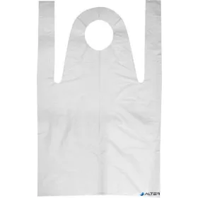 Fóliakötény, fehér, HDPE, tömbösített, 80x125