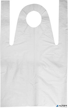 Fóliakötény, fehér, HDPE, tömbösített, 80x125
