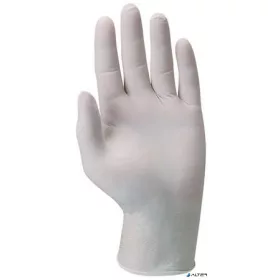   Védőkesztyű, egyszer használatos, latex, S/6-os méret, púderezett