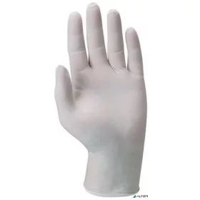   Védőkesztyű, egyszer használatos, latex, S/6-os méret, púderezett