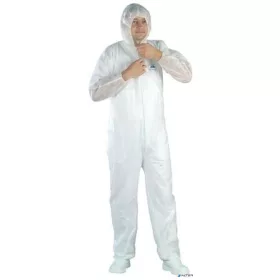   Overál, egyszer használatos, polipropilén, kapucnis, XXXL méret 'Tidy', fehér