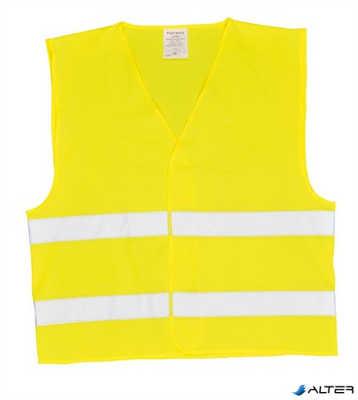 Jelzőmellény, két csíkos, EU szabvány, S/M
