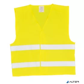 Jelzőmellény, két csíkos, EU szabvány, L/XL