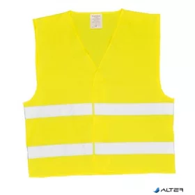 Jelzőmellény, két csíkos, EU szabvány, L/XL