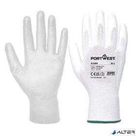 Szerelőkesztyű, tenyéren mártott, 8-as méret, fehér