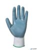 Védőkesztyű, nitril, L méret, "Flexo Grip" szürke-fehér