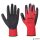 Védőkesztyű, latex, XL méret "Flex Grip", piros-fekete
