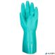 Védőkesztyű, nitril, vegyszerálló, hosszúszárú, L méret "Nitrosafe"
