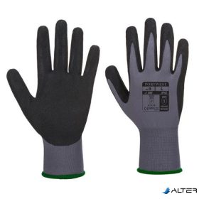   Védőkesztyű, nitril, L méret "Dermiflex Aqua", szürke-fekete