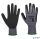 Védőkesztyű, nitril, M méret "Dermiflex Aqua", szürke-fekete