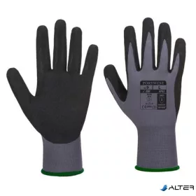   Védőkesztyű, nitril, XL méret "Dermiflex Aqua", szürke-fekete