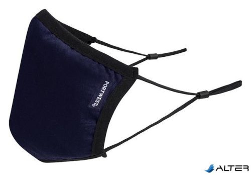 Arcmaszk, 3 rétegű, 25 db, antimikrobiális, tengerészkék