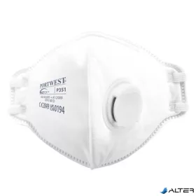 Maszk, félbehajtható, FFP3, szelepes, 20 db, fehér