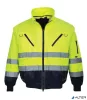 Munkavédelmi kabát, jól láthatósági, 3 az 1-ben, L méret " Hi-Vis", sárga-tengerészkék