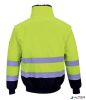 Munkavédelmi kabát, jól láthatósági, 3 az 1-ben, L méret " Hi-Vis", sárga-tengerészkék