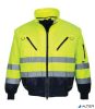 Munkavédelmi kabát, jól láthatósági, 3 az 1-ben, M méret " Hi-Vis", sárga-tengerészkék