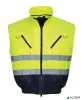 Munkavédelmi kabát, jól láthatósági, 3 az 1-ben, M méret " Hi-Vis", sárga-tengerészkék
