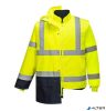 Munkavédelmi kabát, kéttónusú, 5 az 1-ben, XL méret 'Essential', sárga-tengerészkék