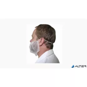   Szakállvédő, egyszer használatos, gumis, polipropilén, 100 db, fehér