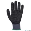 Védőkesztyű, nylon, nitrilhab, XL méret "DermiFlex Ultra Plus", szürke-fekete