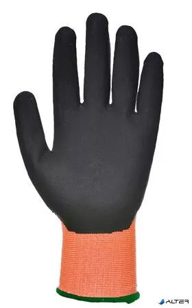Védőkesztyű, HPPE, láthatósági, vágásbiztos, XL méret 'Cut 5', narancs