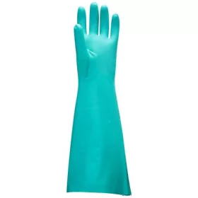   Védőkesztyű, nitril, vegyszerálló, hosszúszárú, XL méret, zöld
