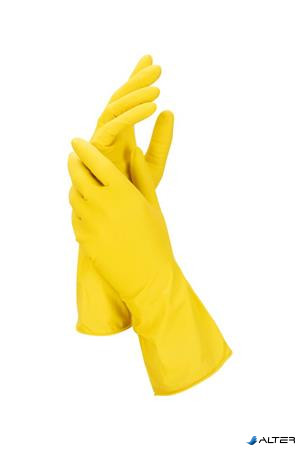 Gumikesztyű, háztartási, latex, XL méret, sárga