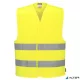 Jelzőmellény, jól láthatósági, két csíkos, L méret, "Hi-Vis", sárga